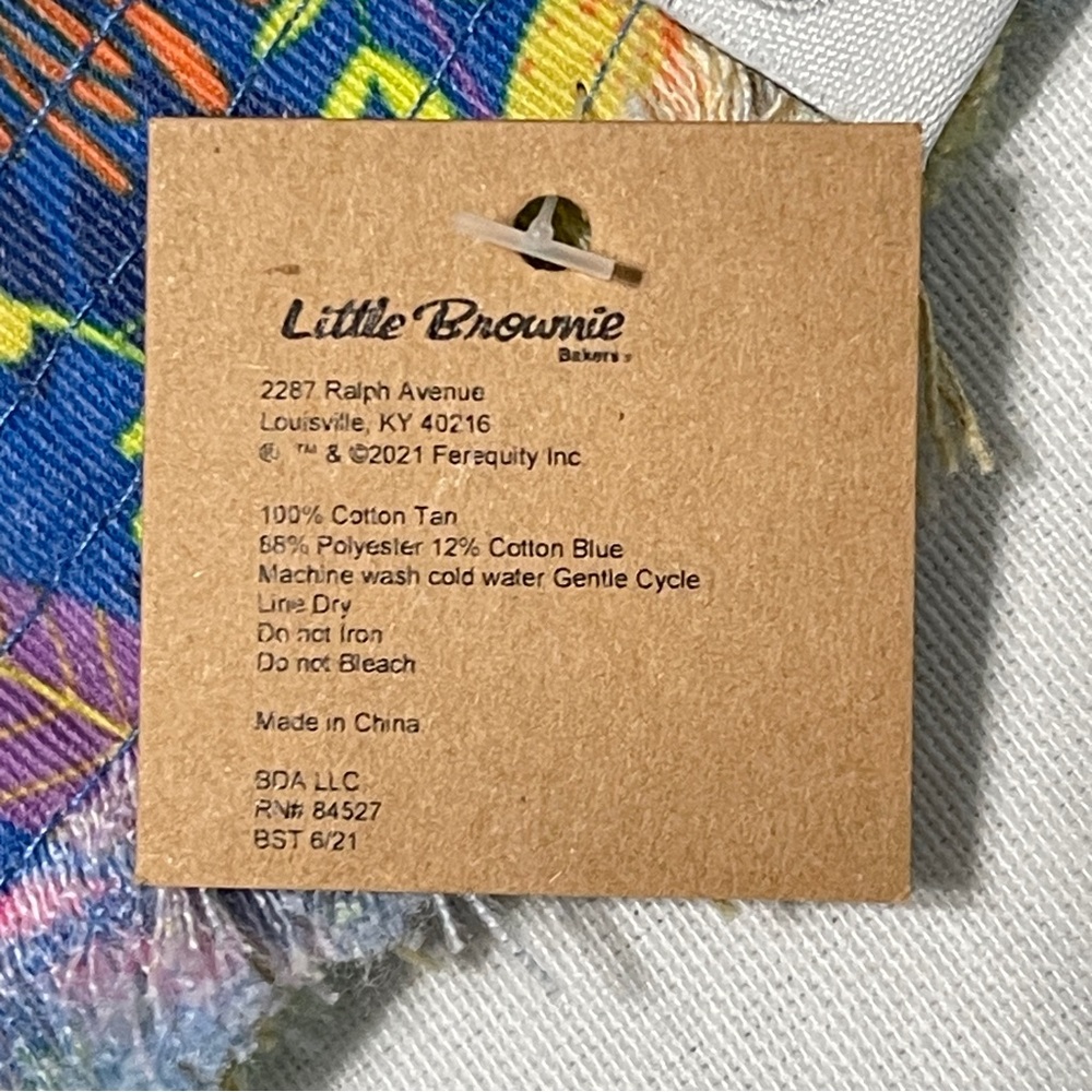 Little Brownie Reversible Tropical Cookies Climb With Courage Bucket Hat NWT - Picture 4 of 7
